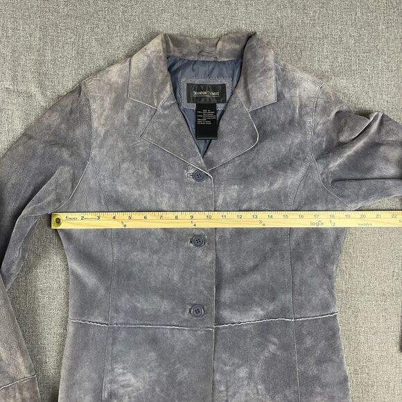 Vintage Brandon Thomas Lavender Purple Suede Leather Jacket Women Western Size M - Picture 8 of 11